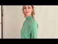 Molly Cashmere Button Turtle Neck
