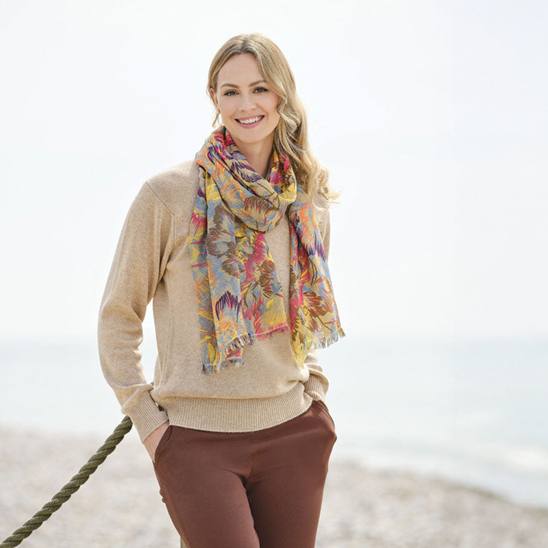 Autumn Burst Cashmere Pashmina Stole