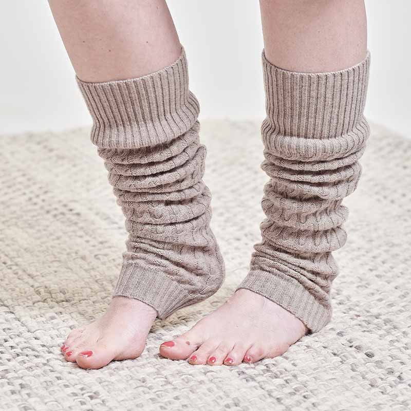 Cashmere 4 Ply Cable Leg Warmers