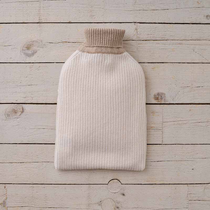 Cashmere 4 Ply Rib Hot Water Bottle Cover