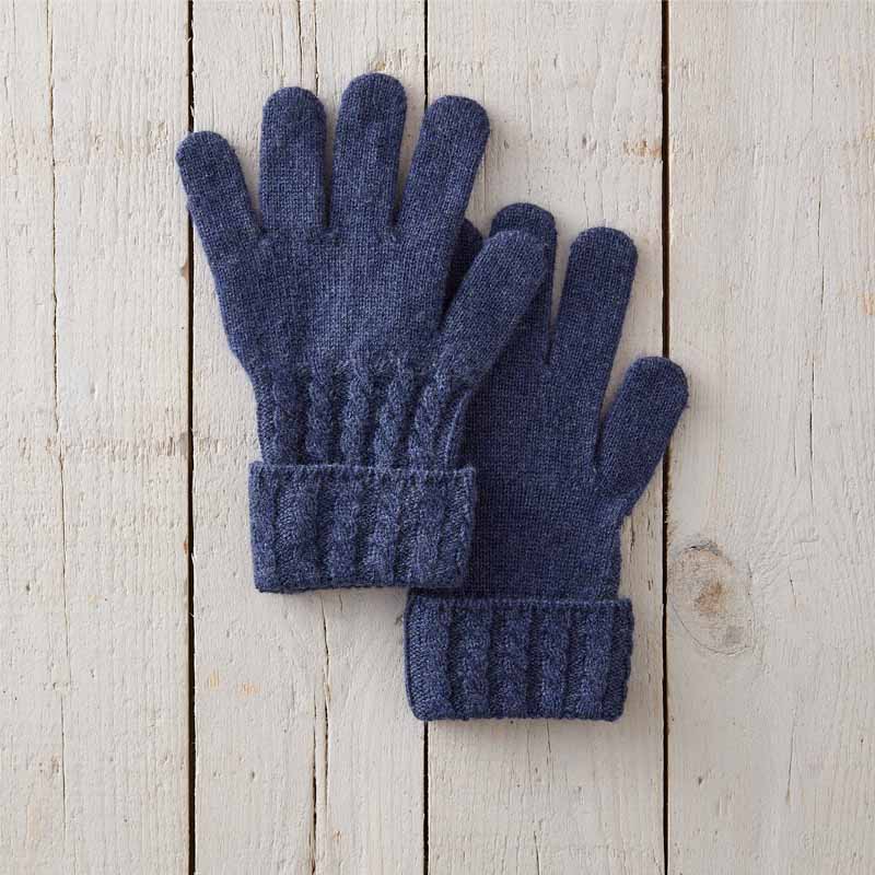 Cashmere Cable Cuff Gloves