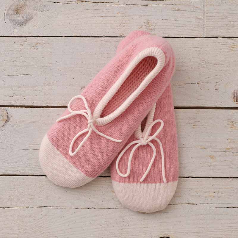 Cashmere Contrast Toe Slippers