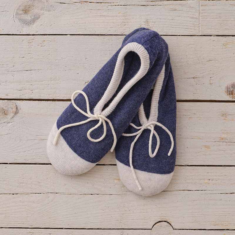 Cashmere Contrast Toe Slippers