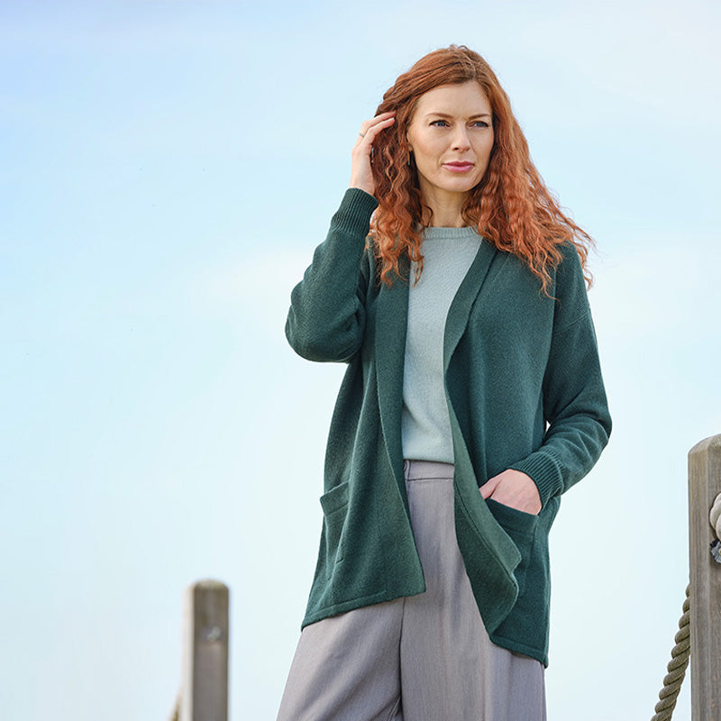 Georgina 4 Ply Edge to Edge Cashmere Cardigan