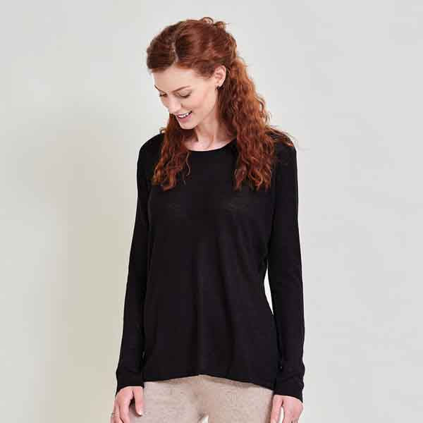 Ladies Long Sleeve Cashmere Vest Top
