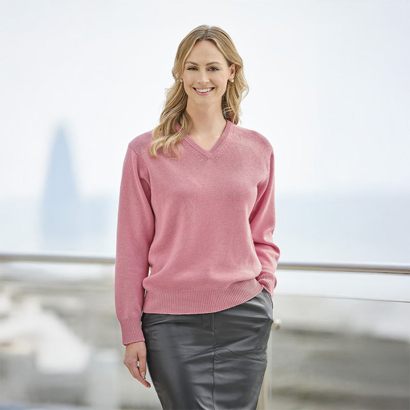 Melissa V-Neck 2 Ply Cashmere Sweater