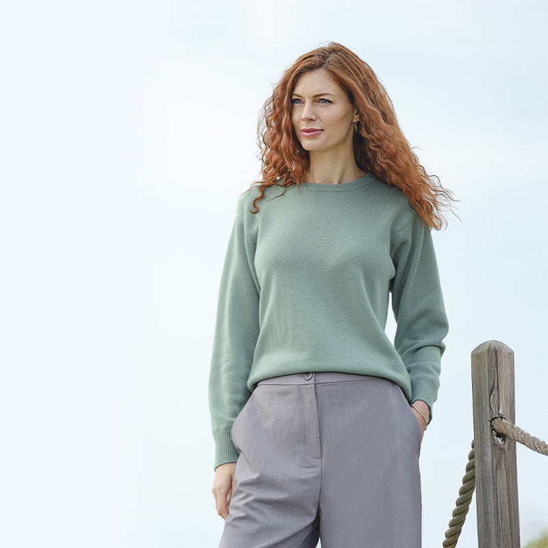 Rose 4 Ply Cashmere Crew Neck Sweater