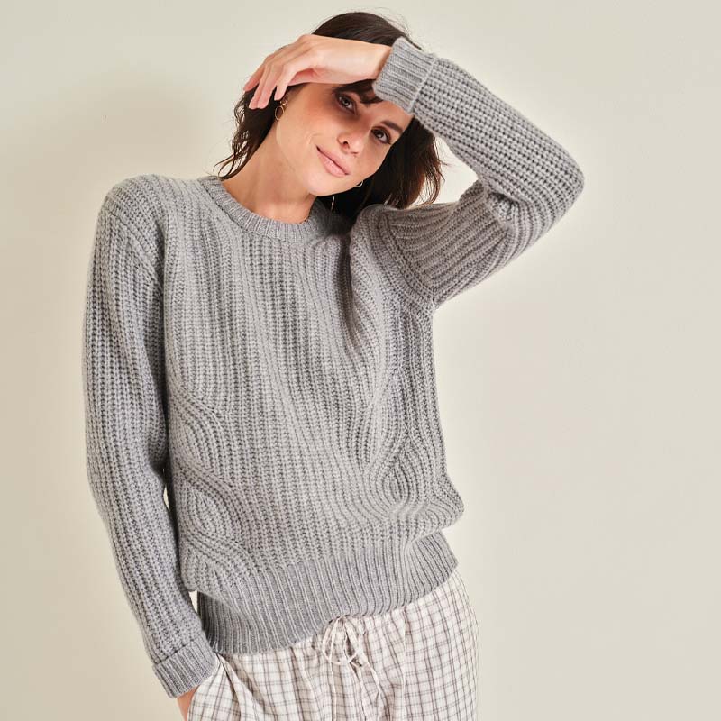 The Chunky 12 Ply Cashmere Crew Neck Sweater