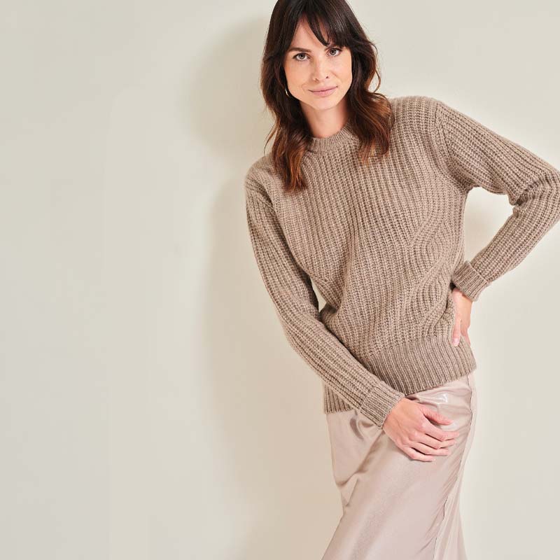 The Chunky 12 Ply Cashmere Crew Neck Sweater