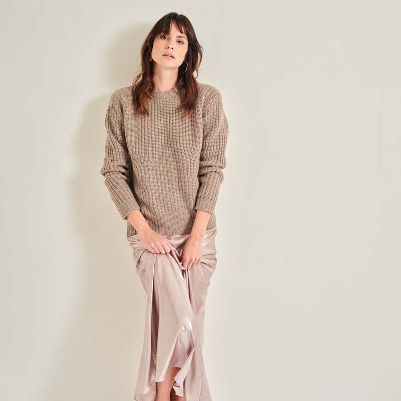 The Chunky 12 Ply Cashmere Crew Neck Sweater