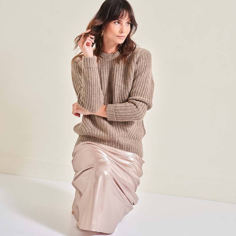 The Chunky 12 Ply Cashmere Crew Neck Sweater