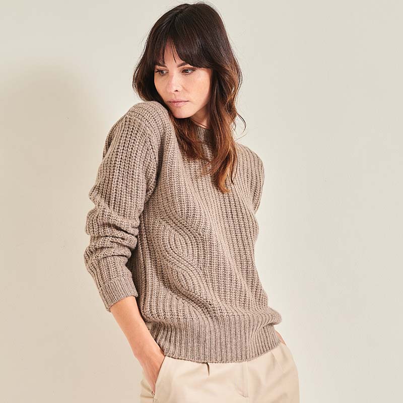 The Chunky 12 Ply Cashmere Crew Neck Sweater