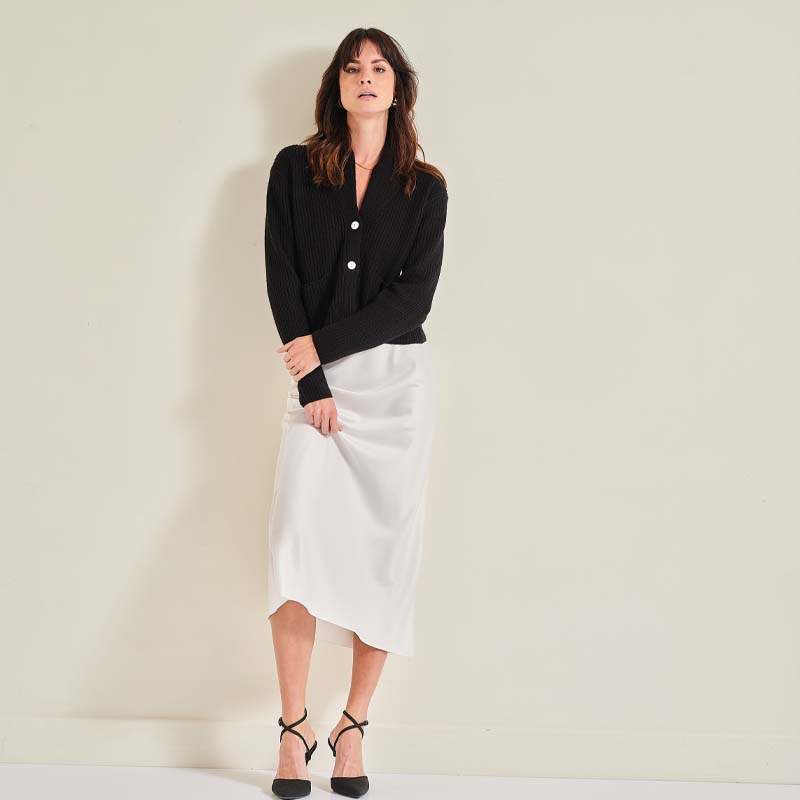 The Cosy 4 Ply Cashmere Collar Cardigan