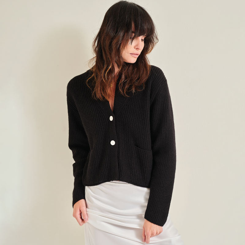 The Cosy 4 Ply Cashmere Collar Cardigan
