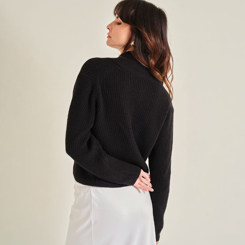 The Cosy 4 Ply Cashmere Collar Cardigan