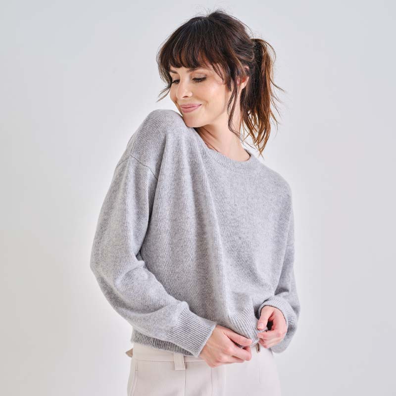The Cashmere Boyfriend Crew Neck Sweater