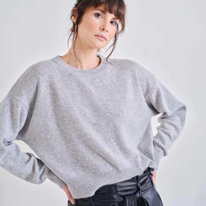 The Cashmere Boyfriend Crew Neck Sweater