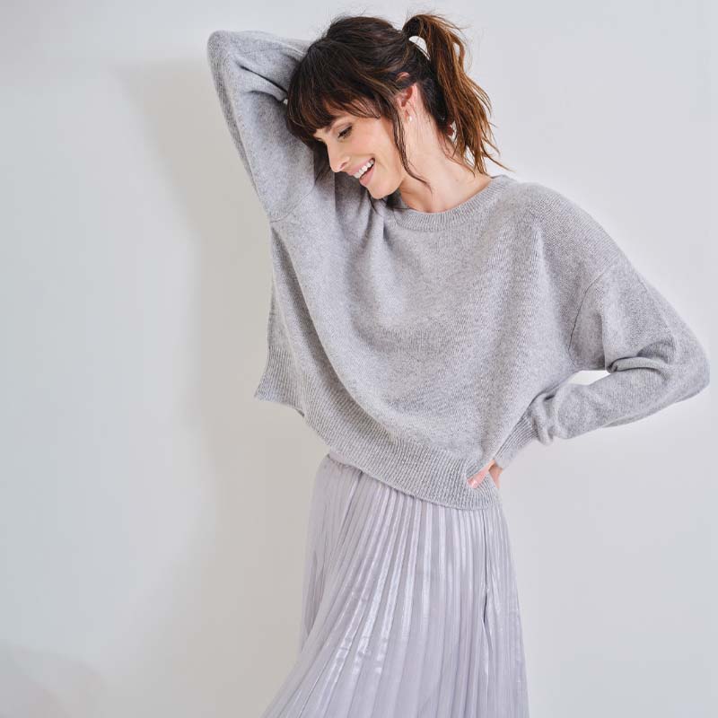 The Cashmere Boyfriend Crew Neck Sweater
