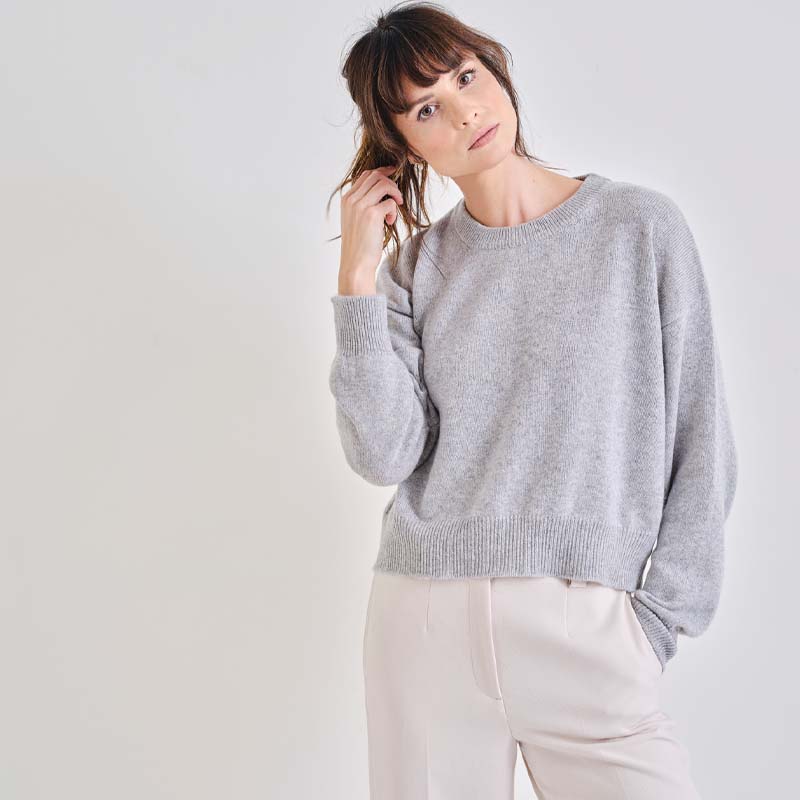 The Cashmere Boyfriend Crew Neck Sweater