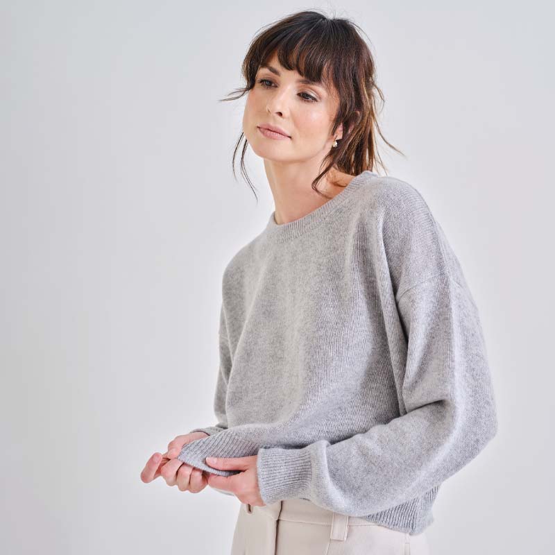 The Cashmere Boyfriend Crew Neck Sweater