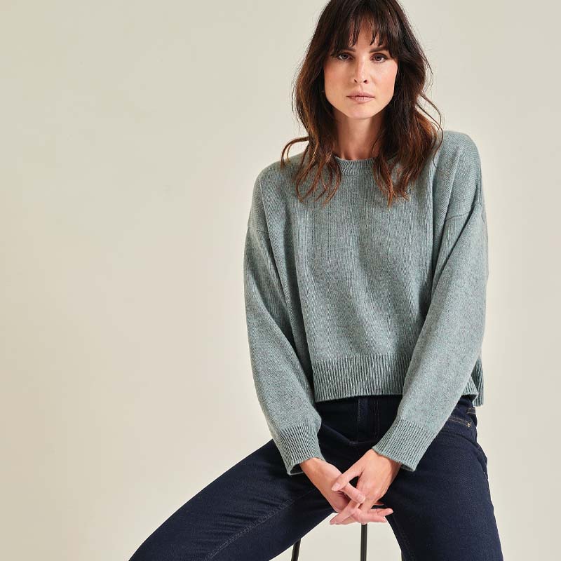 The Cashmere Boyfriend Crew Neck Sweater