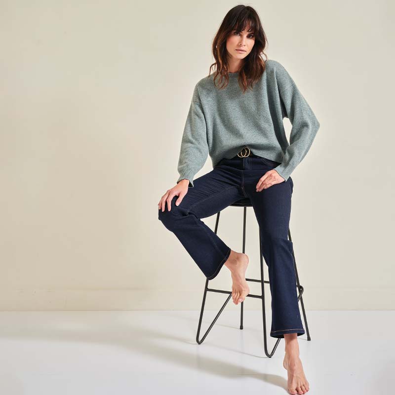 The Cashmere Boyfriend Crew Neck Sweater