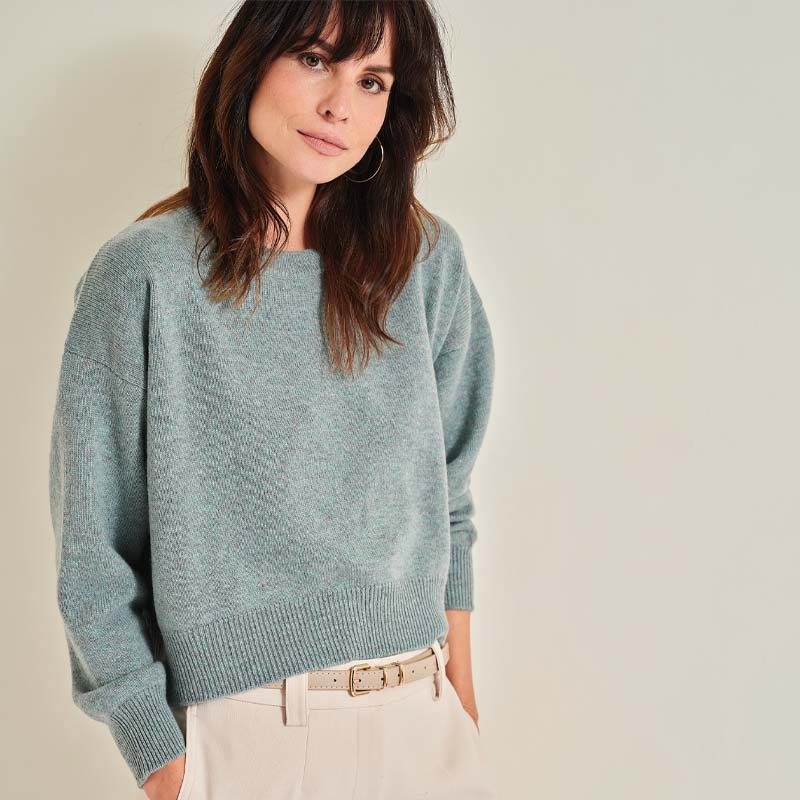 The Cashmere Boyfriend Crew Neck Sweater
