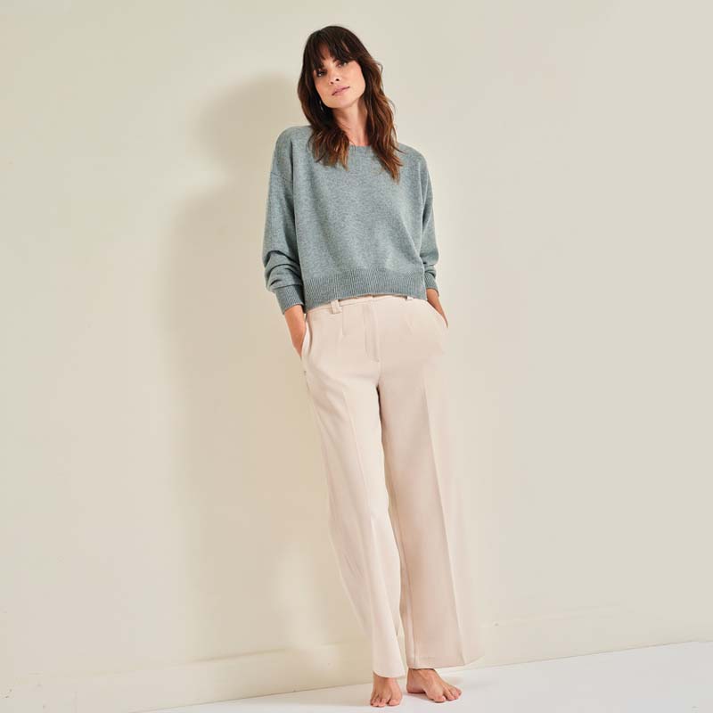 The Cashmere Boyfriend Crew Neck Sweater