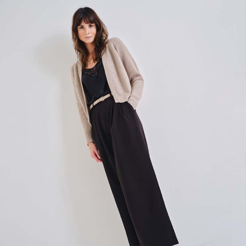 The Cashmere Essential Rib Cardigan