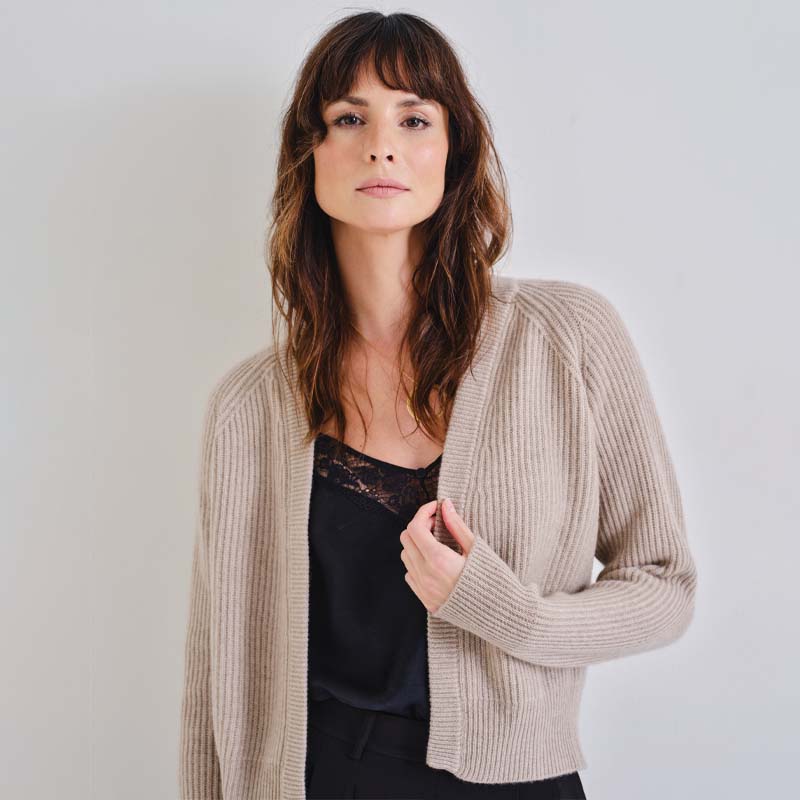The Cashmere Essential Rib Cardigan