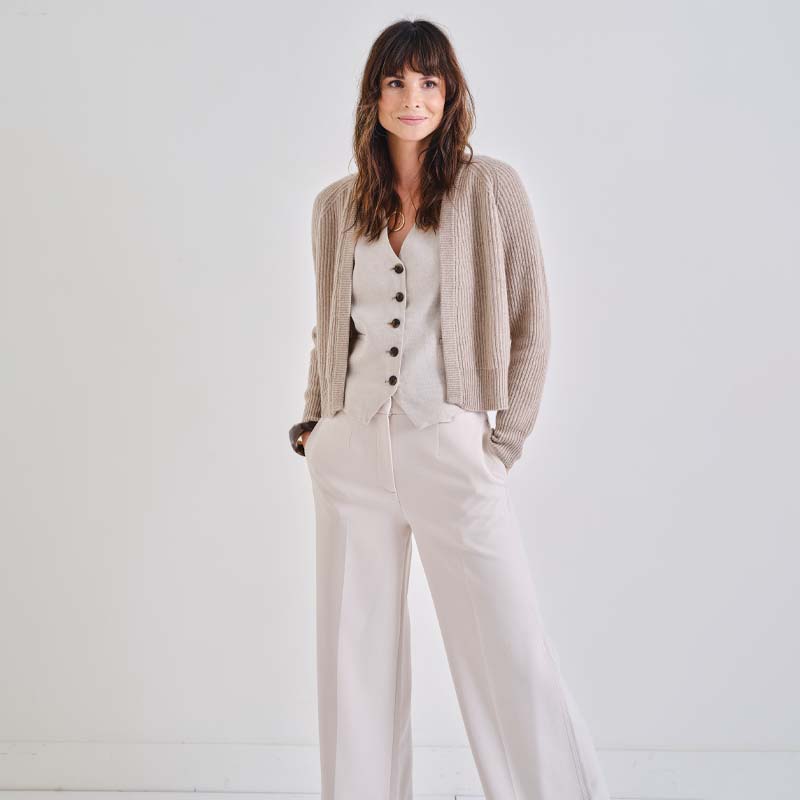 The Cashmere Essential Rib Cardigan