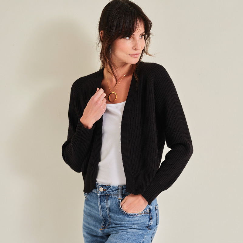 The Cashmere Essential Rib Cardigan