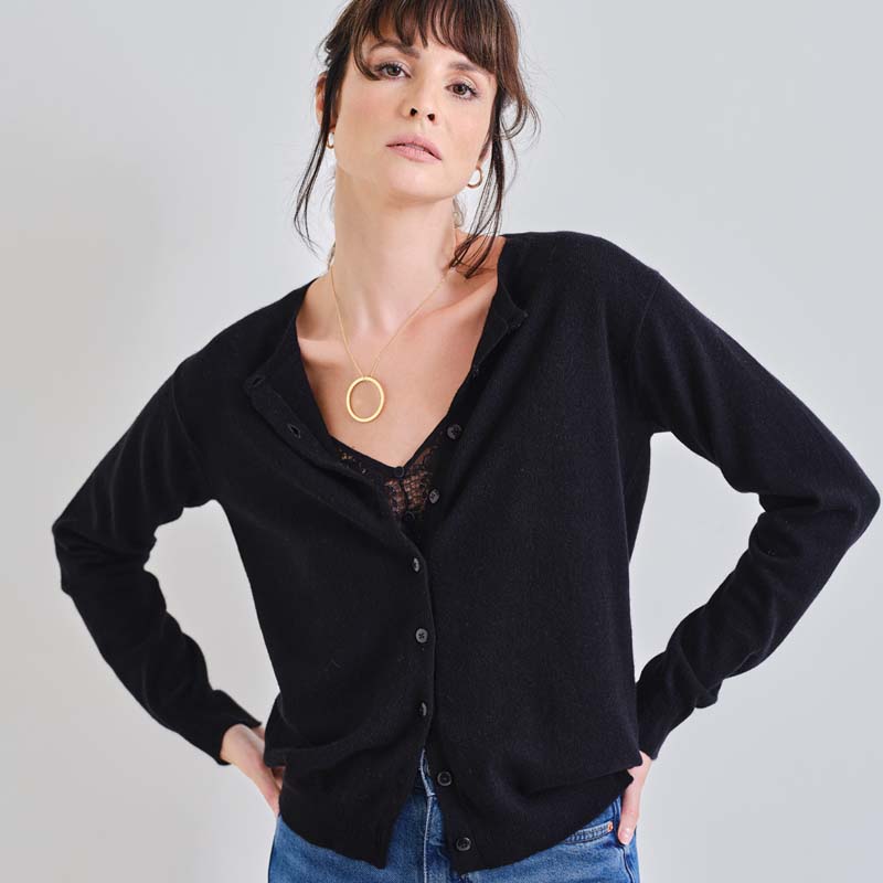 The Cashmere Fitted Cardigan