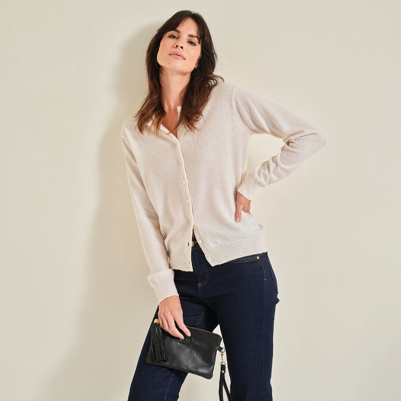The Cashmere Fitted Cardigan