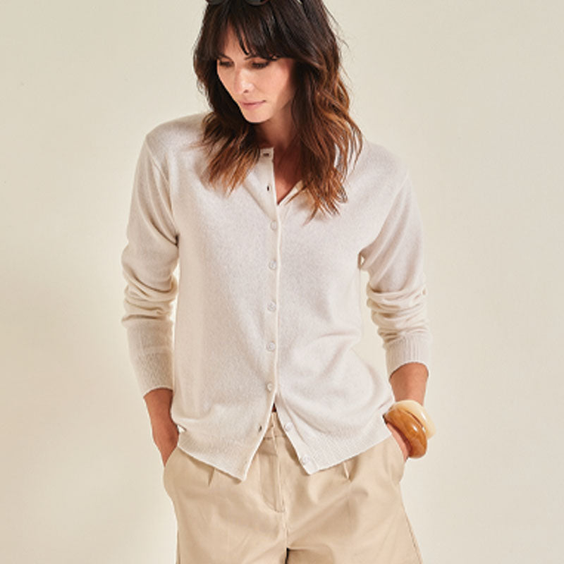The Cashmere Fitted Cardigan