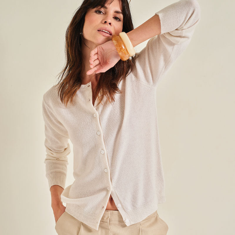 The Cashmere Fitted Cardigan