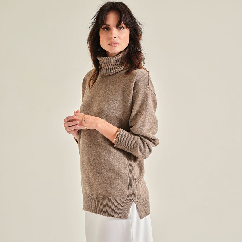 The Cashmere Relaxed Cowl Neck Sweater