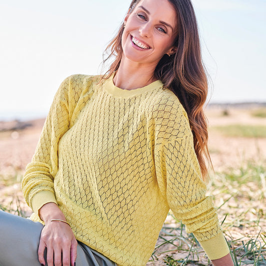 Tilly Cashmere Cotton Pointelle Crew