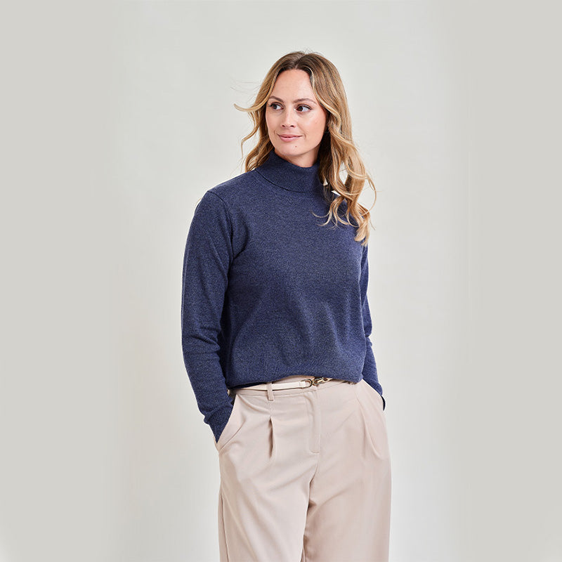 Tracy Cashmere Roll Collar Sweater