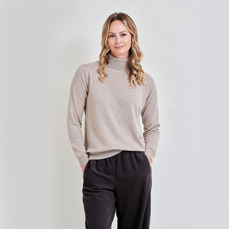 Tracy Cashmere Roll Collar Sweater