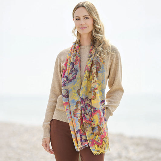 Autumn Burst Cashmere Pashmina Stole
