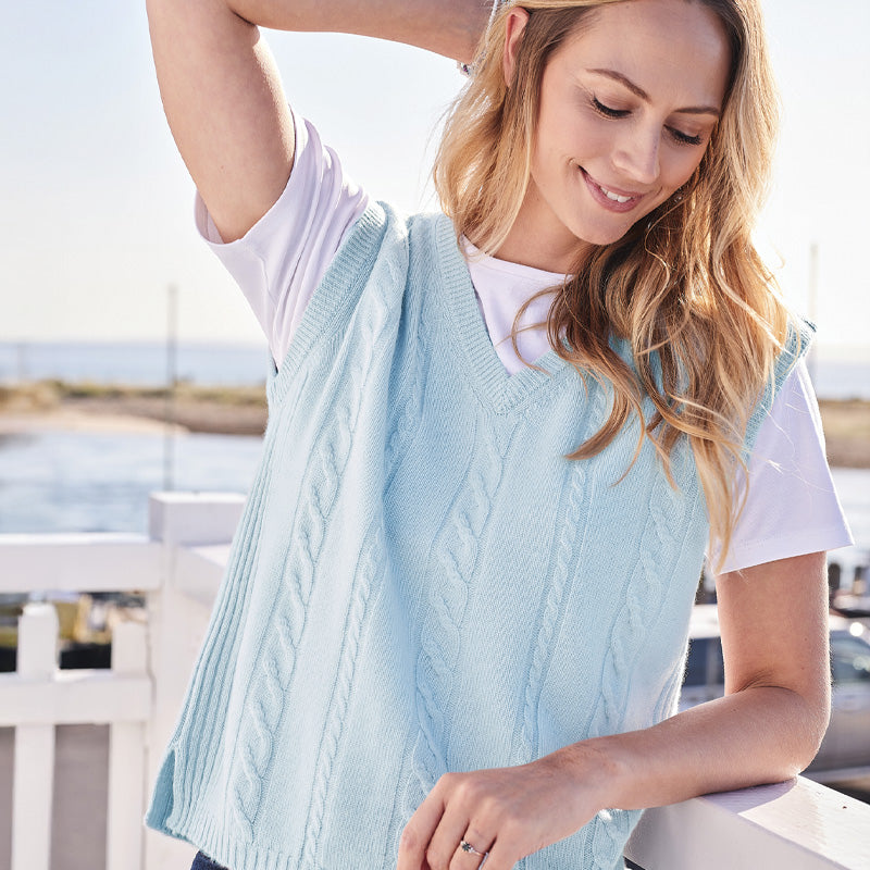Bailey 4 Ply Cashmere Cable Slipover