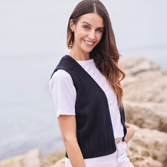 Carly 8 Ply Cashmere Gilet