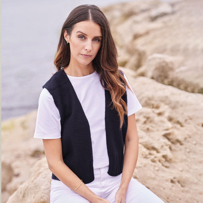Carly 8 Ply Cashmere Gilet