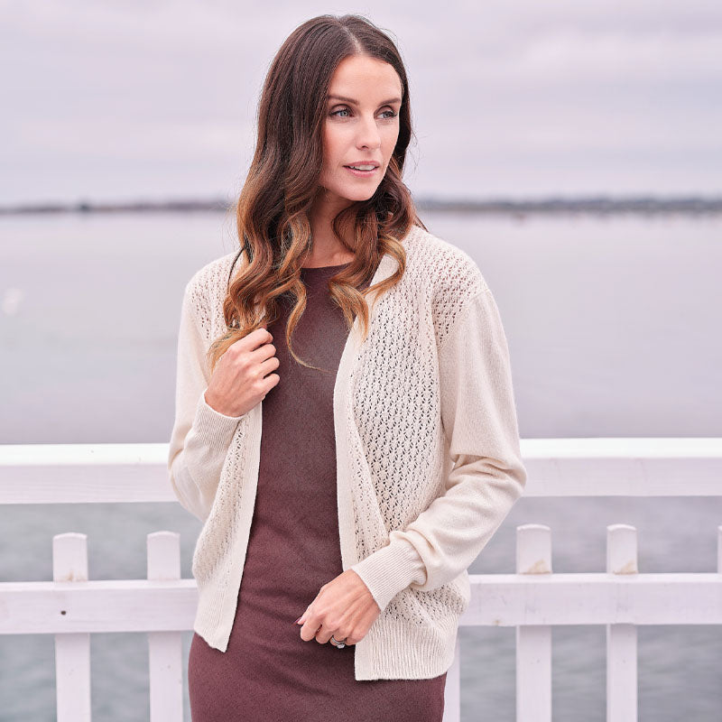 Carmela Pointelle Cashmere Cardigan