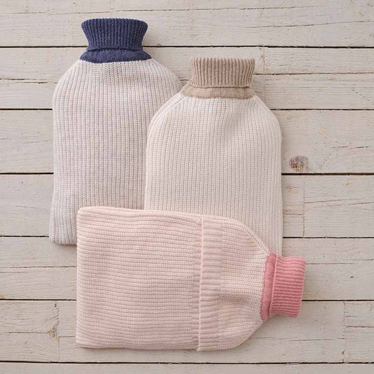 Cashmere 4 Ply Rib Hot Water Bottle Cover