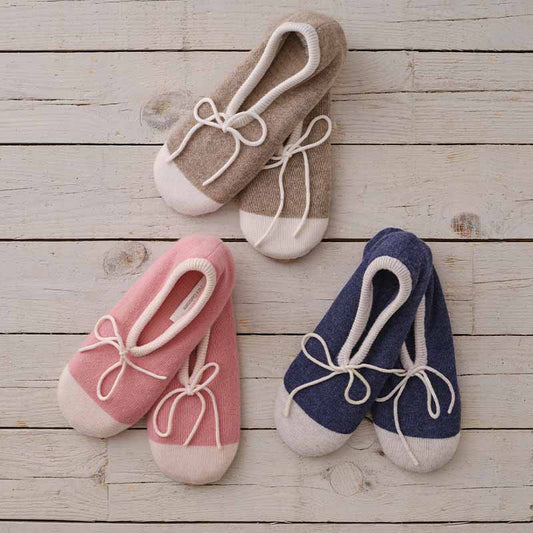 Cashmere Contrast Toe Slippers