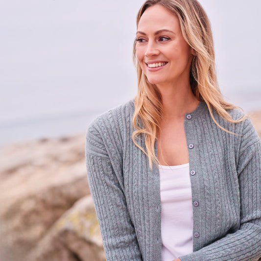 Frida Cashmere Cable Cardigan
