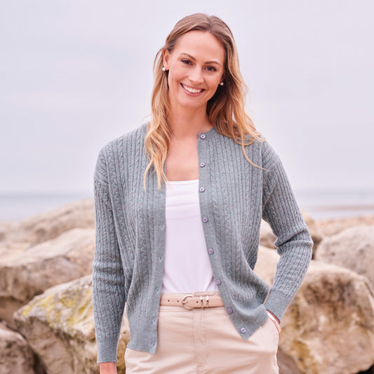 Frida Cashmere Cable Cardigan