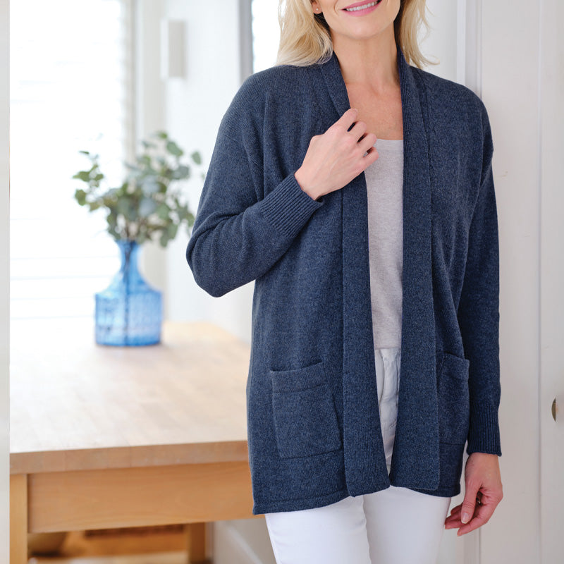 Georgina 4 Ply Edge to Edge Cashmere Cardigan